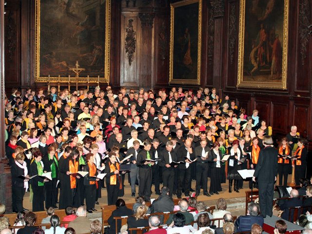 les chorales réunies en concert